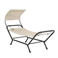 Gardeon Hammock Bed Stand Sun Lounge Chair Beige