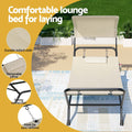 Gardeon Hammock Bed Stand Sun Lounge Chair Beige