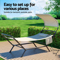 Gardeon Hammock Bed Stand Sun Lounge Chair Beige