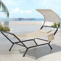 Gardeon Hammock Bed Stand Sun Lounge Chair Beige