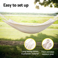 Gardeon Hammock Bed Cream w/ Travel Bag Outdoor Lounge Chair