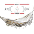 Gardeon Hammock Bed Rope Tassel Outdoor Camping Chair