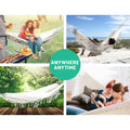 Gardeon Hammock Bed Rope Tassel Outdoor Camping Chair