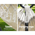 Gardeon Hammock Bed Rope Tassel Outdoor Camping Chair