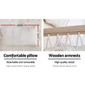 Gardeon Hammock Chair Hanging Armrest Cream Camping Outdoor