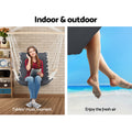 Gardeon Hammock Chair Hanging Grey with Armrests Camping