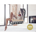 Gardeon Hammock Chair Hanging Grey with Armrests Camping