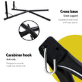 Gardeon Hammock Chair Steel Stand Armrest Grey Outdoor Hanging
