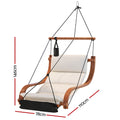 Gardeon Hammock Chair Wooden Hanging Indoor Outdoor Lounge