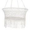Gardeon Hammock Chair Cotton Swing Chair Outdoor Indoor Cream