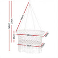 Gardeon Hammock Chair Cotton Swing Cream Indoor Outdoor
