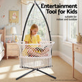 Gardeon Hammock Chair Cotton Swing Cream Indoor Outdoor