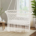 Gardeon Hammock Chair Cotton Swing Cream Indoor Outdoor