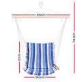 Gardeon Hammock Chair Swing Blue Camping Outdoor Portable