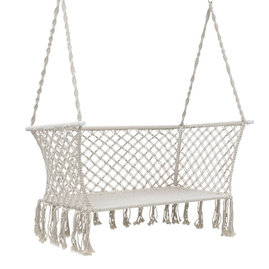 Gardeon Hammock Chair 2 Person Outdoor Portable Camping Cream