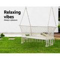 Gardeon Hammock Chair 2 Person Outdoor Portable Camping Cream