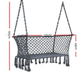Gardeon 2 Person Hammock Chair Outdoor Portable Grey Camping