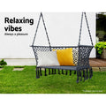 Gardeon 2 Person Hammock Chair Outdoor Portable Grey Camping