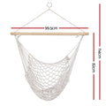 Gardeon Hammock Chair Hanging Indoor Outdoor Mesh Cream