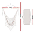 Gardeon Hammock Chair Swing Mesh Cream Camping Portable