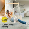 Gardeon Hammock Chair Swing Mesh Cream Camping Portable
