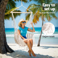 Gardeon Hammock Chair Swing Mesh Cream Camping Portable