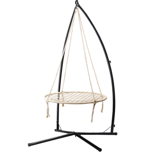 Gardeon Hammock Chair Nest 100cm Outdoor Swing Steel Stand