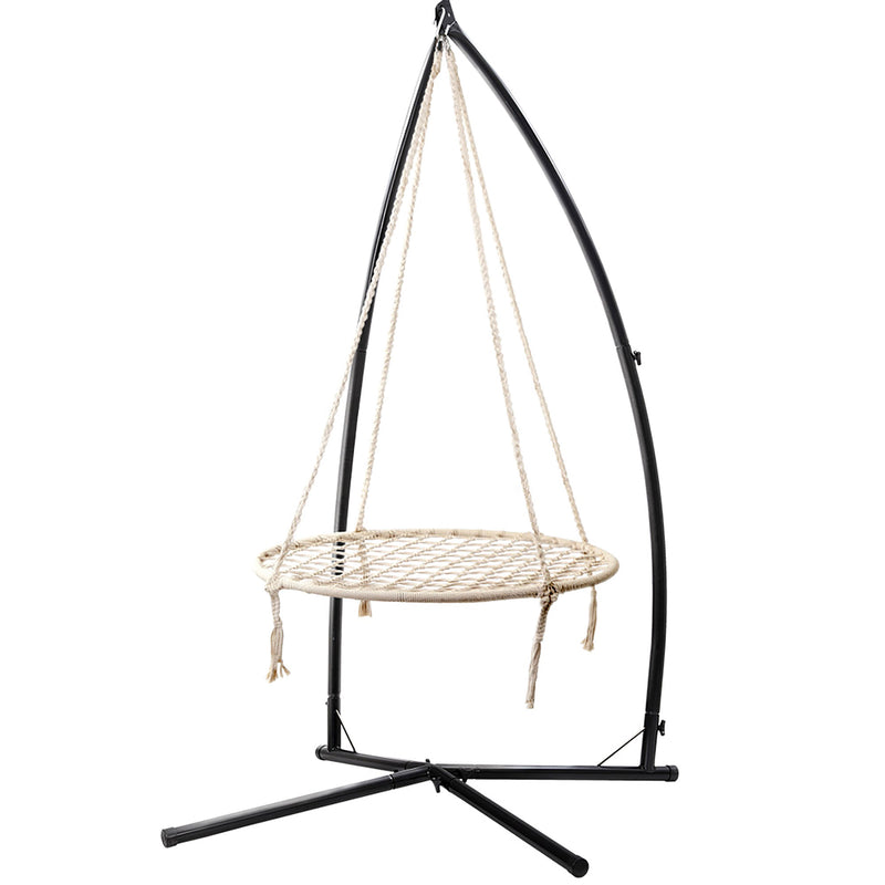 Gardeon Hammock Chair Nest 100cm Outdoor Swing Steel Stand