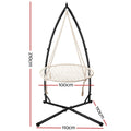 Gardeon Hammock Chair Nest 100cm Outdoor Swing Steel Stand