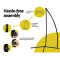 Gardeon Hammock Chair Nest 100cm Outdoor Swing Steel Stand
