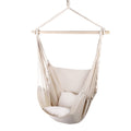 Gardeon Hammock Chair Cream Cushion Pillow Outdoor Camping Hanging