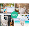 Gardeon Hammock Chair Cream Cushion Pillow Outdoor Camping Hanging