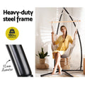 Gardeon Hammock Chair Hanging Cream with Steel Stand Outdoor