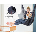 Gardeon Hammock Chair Grey Outdoor Hanging Camping Cushion Pillow