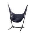 Gardeon Hammock Chair Grey with Stand Outdoor Camping Hanging