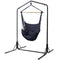 Gardeon Hammock Chair with Stand Grey Outdoor Swing Pillow