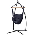 Gardeon Hammock Chair w/ Steel Stand Grey Outdoor Camping Hanging