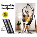 Gardeon Hammock Chair w/ Steel Stand Grey Outdoor Camping Hanging