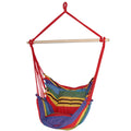 Gardeon Hammock Chair Outdoor Camping Hanging Rainbow Cushion Pillow