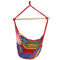 Gardeon Hammock Chair Outdoor Camping Hanging Rainbow Cushion Pillow