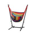 Gardeon Hammock Chair Outdoor Hanging with Stand Rainbow