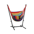 Gardeon Hammock Chair Outdoor Hanging with Stand Rainbow