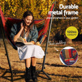 Gardeon Hammock Chair Outdoor Hanging with Stand Rainbow
