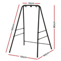 Gardeon Hammock Stand 135cm x180cm Steel Frame for Hanging Chairs Black
