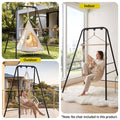 Gardeon Hammock Stand 135cm x180cm Steel Frame for Hanging Chairs Black