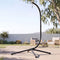 Gardeon Hammock Stand 150kg Capacity Metal Frame for Hanging Chairs Black
