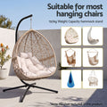 Gardeon Hammock Stand 150kg Capacity Metal Frame for Hanging Chairs Black