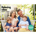 Gardeon Hammock Chair Stand Macrame 2 Seater Outdoor Cream