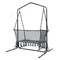 Gardeon Hammock Chair Stand Macrame 2 Seater Grey Outdoor