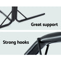 Gardeon Hammock Chair Stand Macrame 2 Seater Grey Outdoor
